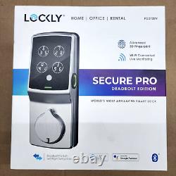 Serrure intelligente à verrouillage Deadbolt Lockly Bluetooth avec empreinte digitale et WiFi PGD728WSN