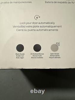 Serrure intelligente anti-effraction Google Nest x Yale pour une entrée sans clé en nickel satiné