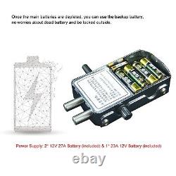 Serrure intelligente, serrure électronique sans clé avec télécommande à distance et 4 télécommandes