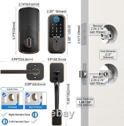 Serrures intelligentes WiFi pour porte d'entrée Hornbill serrure de porte sans clé avec poignée