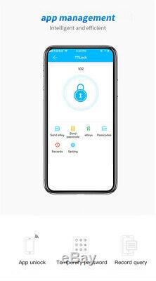 Smart Biométrique De Verrouillage De Porte Bluetooth Phone App Unlock Sans Clé Écran Tactile Clavier