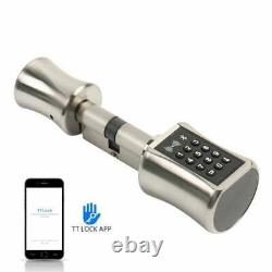 Smart Cylinder Lock Avec Ttlock App Keyless Electronic Door Lock 60/40t Bt Wifi
