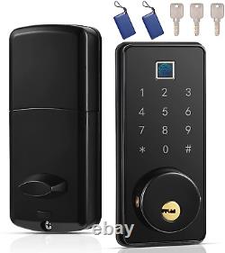 Smart Deadbolt Avec Clavier, Verrouillage De Porte Sans Clé Deadbolt, Electr D'empreinte Digitale