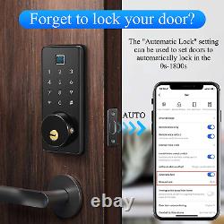 Smart Deadbolt Avec Clavier, Verrouillage De Porte Sans Clé Deadbolt, Electr D'empreinte Digitale