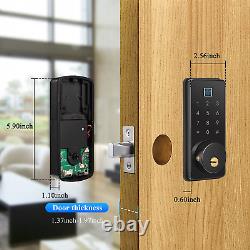 Smart Deadbolt Avec Clavier, Verrouillage De Porte Sans Clé Deadbolt, Electr D'empreinte Digitale