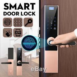 Smart Digital Lock Code Électronique De Verrouillage De Porte D'empreintes Digitales App Écran Tactile Sans Clé