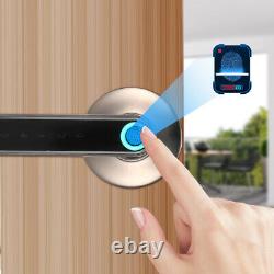 Smart Door Handle Lock Biometric Fingerprint Password App Keyless Entr