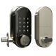 Smart Door Lock Écran Tactile Keyless Satin Nickel Electronic Keypad Digital Black
