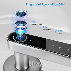 Smart Door Lock Keyless Fingerprint Entrée Bluetooth Wifi Biometric Handle App