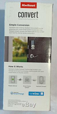 Smart Door Lock Kit De Conversion En Nickel Satiné Z Technologie Sans Clé G3 Onde