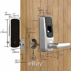 Smart Door Tactile De Verrouillage S2 App Bluetooth D'empreintes Digitales Sans Clé En Nickel Satiné