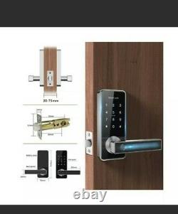 Smart Fingerprint Door Lock Touch, 5-en-1 Keyless Entry Card Wifi Bluetooth