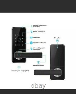 Smart Fingerprint Door Lock Touch, 5-en-1 Keyless Entry Card Wifi Bluetooth