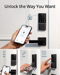 Smart Lock Écran Tactile, 5-en-1 Serrure De Porte D'entrée Sans Clé, Installation Facile