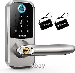 Smart Lock, Hornbill Fingerprint Verrouillages D'entrée Sans Clé Avec Clavier Écran Tactile, Bleu