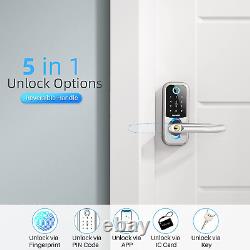 Smart Lock, Hornbill Fingerprint Verrouillages D'entrée Sans Clé Avec Clavier Écran Tactile, Bleu