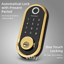 Smart Lock Smonet Bluetooth Keypad D'entrée Sans Clé Smart Deadbolt-fingerprint Porte