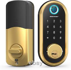 Smart Lock Smonet Bluetooth Keypad D'entrée Sans Clé Smart Deadbolt-fingerprint Porte