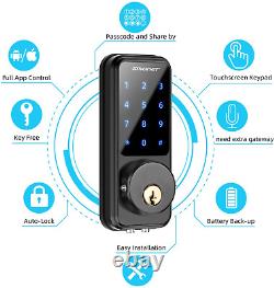 Smart Lock, Smonet Touchscreen Keypad Deadbolt, Entrée De Porte Sans Clé Pour L'extérieur Faire
