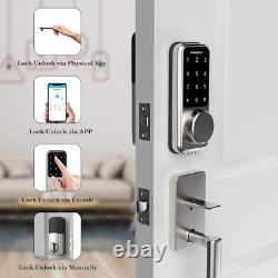 Smart Lock, Smonet Wifi Porte D'entrée Sans Clé Lock Deadbolt Bluetooth Electronic Loc