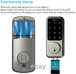 Smart Lock, Smonet Wifi Porte D'entrée Sans Clé Lock Deadbolt Bluetooth Electronic Loc