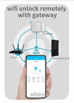 Smart Wifi Tt Serrure De Porte D'entrée Sans Clé Bluetooth Clavier Deadbolt Empreinte De Doigt Tuya