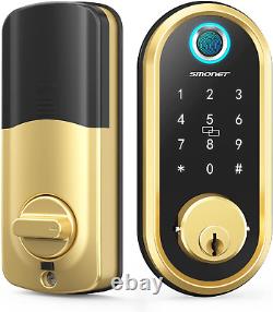 Smonet Smart Lock Bluetooth Keypad D'entrée Sans Clé Smart Deadbolt-fingerprint