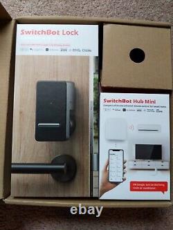 SwitchBot Wi-Fi Smart Lock, Serrure de porte sans clé, Smart, Ouverture du pavé numérique, Boîte ouverte neuve