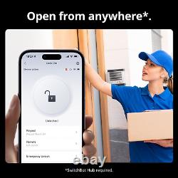 SwitchBot WiFi Smart Lock Pro, Serrure de porte sans clé, Serrure de porte intelligente avant