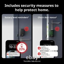 SwitchBot WiFi Smart Lock Pro, Serrure de porte sans clé, Serrure de porte intelligente avant