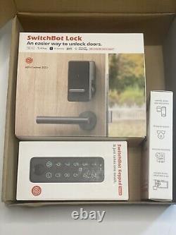 SwitchBot WiFi Smart Lock avec clavier tactile, serrure de porte sans clé à empreinte digitale (30-86B2)