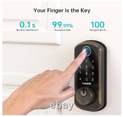 Système de serrure intelligente WiFi Hornbill sans clé avec poignée et pêne dormant