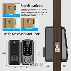 Tigerking Smart Lock Verrouillage De Porte D'entrée Sans Clé Avec Bluetooth Biometric Fingerp