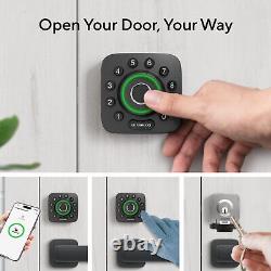 ULTRALOQ Serrures Intelligentes pour Porte d'Entrée U-Bolt Pro Serrure Intelligente WiFi Ensemble de Poignée de Porte