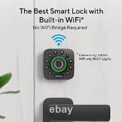 ULTRALOQ Serrures Intelligentes pour Porte d'Entrée U-Bolt Pro Serrure Intelligente WiFi Ensemble de Poignée de Porte