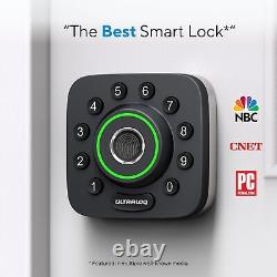 ULTRALOQ Smart Lock U-Bolt Pro, Serrure de porte sans clé à empreinte digitale 7 en 1