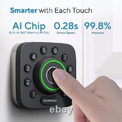 ULTRALOQ Smart Lock U-Bolt Pro, Serrure de porte sans clé à empreinte digitale 7 en 1