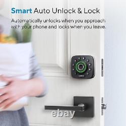 ULTRALOQ Smart Lock U-Bolt Pro, Serrure de porte sans clé à empreinte digitale 7 en 1