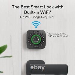 ULTRALOQ U-Bolt Pro Serrure Intelligente WiFi avec Ensemble de Poignée Entrée sans Clé par Empreinte Digitale