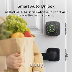 ULTRALOQ U-Bolt Pro Serrure Intelligente WiFi avec Ensemble de Poignée Entrée sans Clé par Empreinte Digitale