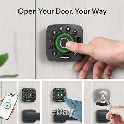 ULTRALOQ U-Bolt Pro Serrure Intelligente WiFi avec Ensemble de Poignée Entrée sans Clé par Empreinte Digitale