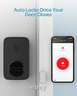 Ultraloq U-bolt Wi-fi Smart Lock (noir) Avec Capteur De Porte, 5-en-1 Sans Clé