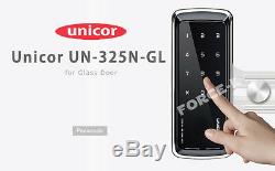 Unicor Onu-325n-gl Pour Porte En Verre Sans Clé Smart Lock Numérique Serrure Passcode