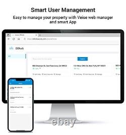 Veise Smart Lock, Serrure d'empreinte digitale, Serrure de porte sans clé 7-en-1 avec application