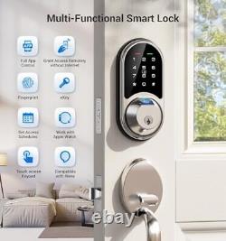 Veise Smart Lock, Serrure d'empreinte digitale, Serrure de porte sans clé 7-en-1 avec application