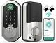 Verrou De Porte Intelligent Sans Clé Wifi Deadbolt Smart Lock, Serrure De Porte Intelligente, 10 En 1 Alexa Fingerpr