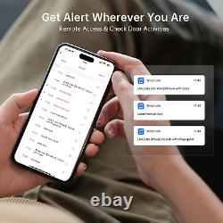Verrou de porte intelligent sans clé Wifi Deadbolt Smart Lock, serrure de porte intelligente, 10 en 1 Alexa Fingerpr