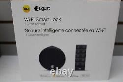 Verrou intelligent Wi-Fi pour la maison August AUG-SL05-KY1-G05 + clavier intelligent, noir mat NOUVEAU