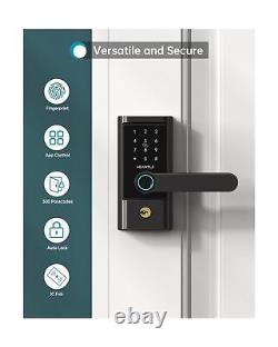 Verrouillage De Porte D'entrée Sans Clé, Serrure D'empreintes Digitales Heantle Smart Lock Avec Levier