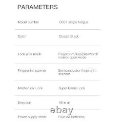 Verrouillage Électronique Intelligent, Empreinte Digitale App Verrouillage De Porte Sans Clé Verrouillage De Porte